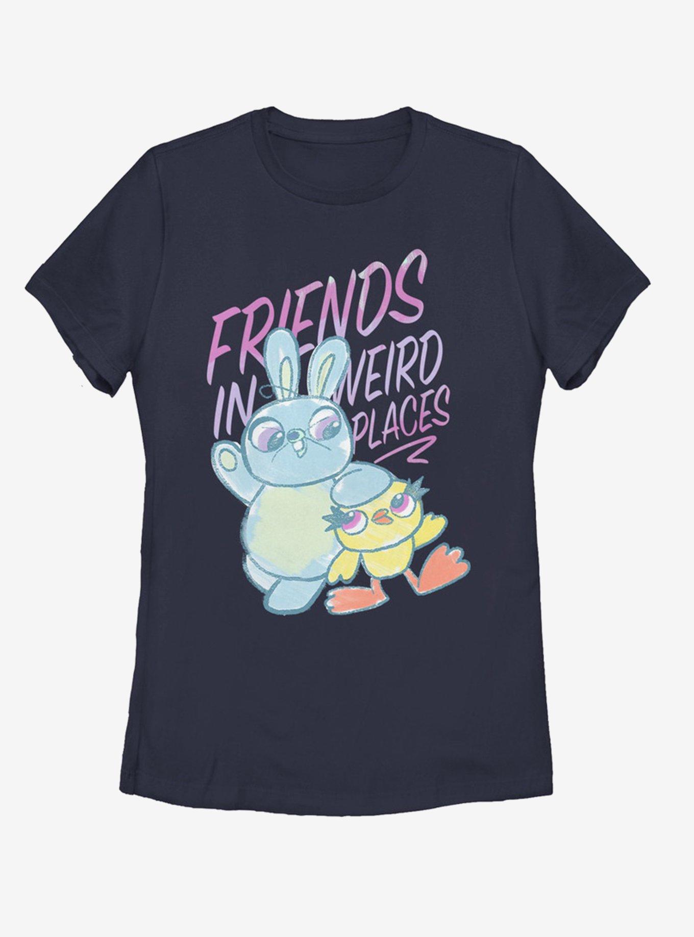 Disney Pixar Toy Story 4 Ducky Bunny Sketch Womens T-Shirt, NAVY, hi-res