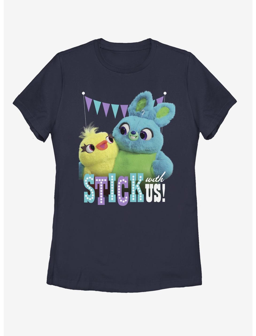 Disney Pixar Toy Story 4 Ducky Bunny Stick With Us Womens T-Shirt, NAVY, hi-res