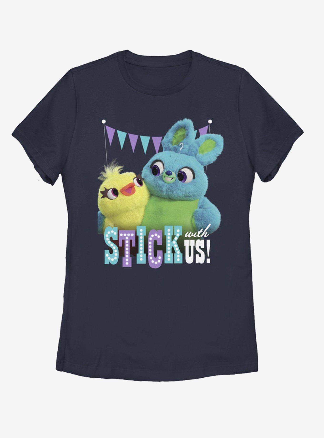 Disney Pixar Toy Story 4 Ducky Bunny Stick With Us Womens T-Shirt, NAVY, hi-res