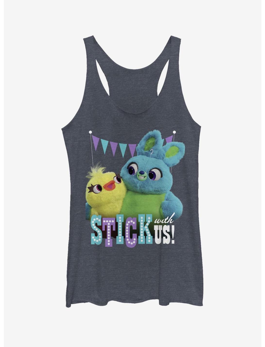 Disney Pixar Toy Story 4 Ducky Bunny Stick With Us Womens Tank Top, NAVY HTR, hi-res