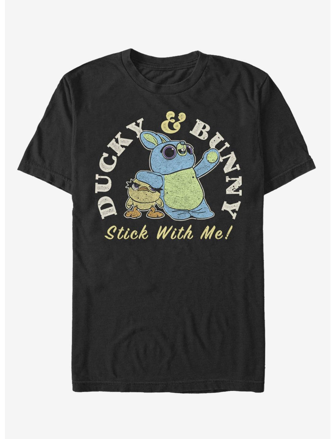 Disney Pixar Toy Story 4 Ducky Bunny Stick With Me T-Shirt, BLACK, hi-res