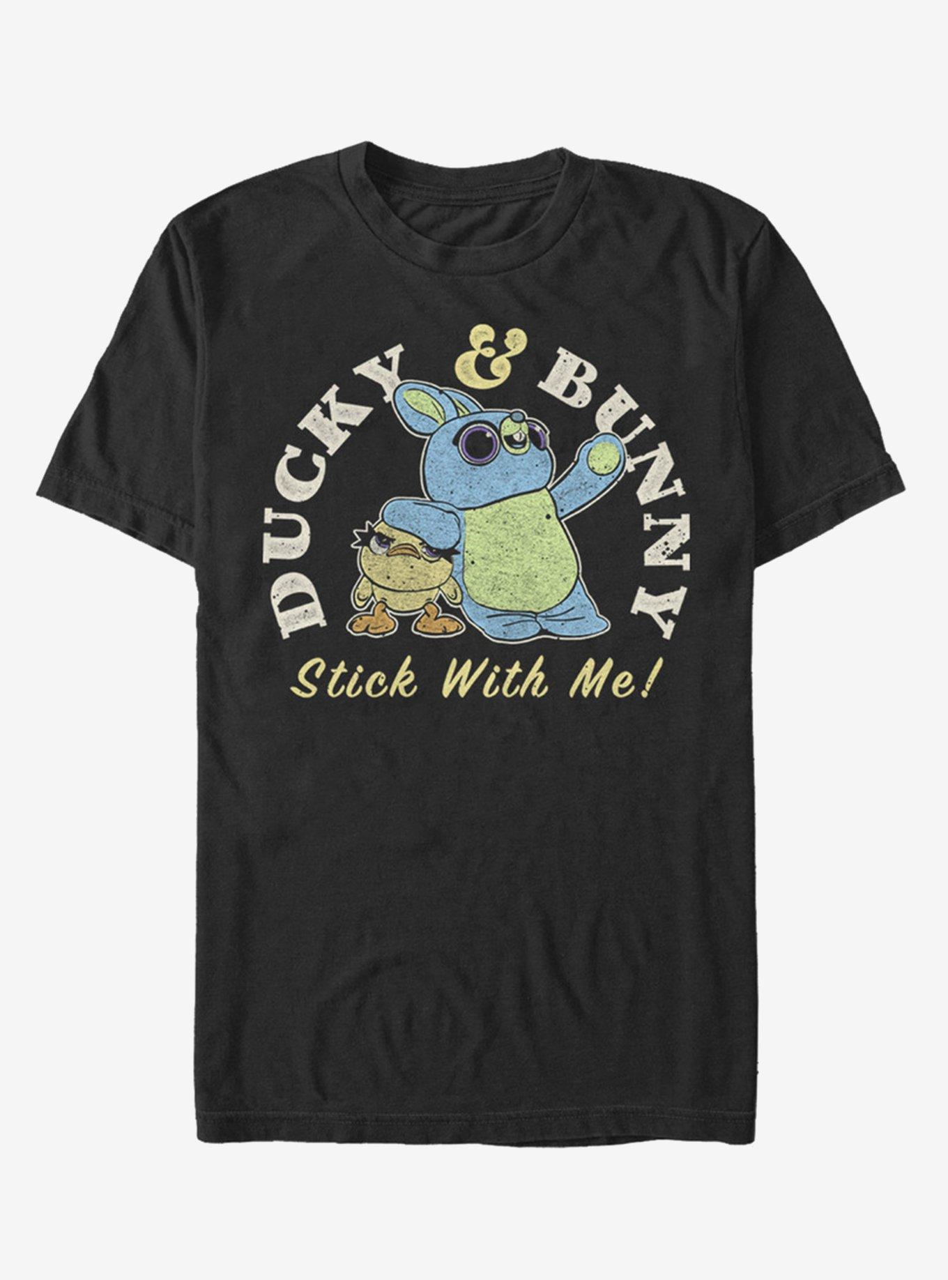 Disney Pixar Toy Story 4 Ducky Bunny Stick With Me T-Shirt, BLACK, hi-res