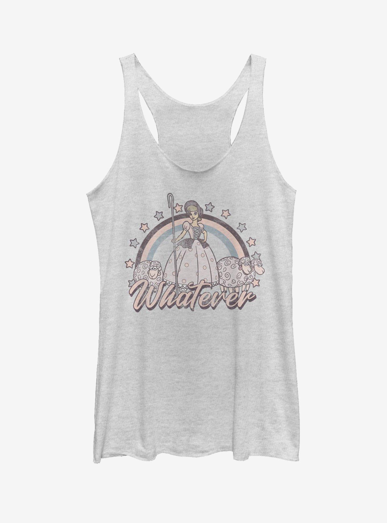 Disney Pixar Toy Story 4 Rain Bo Peep Whatever Womens White Tank Top, WHITE HTR, hi-res