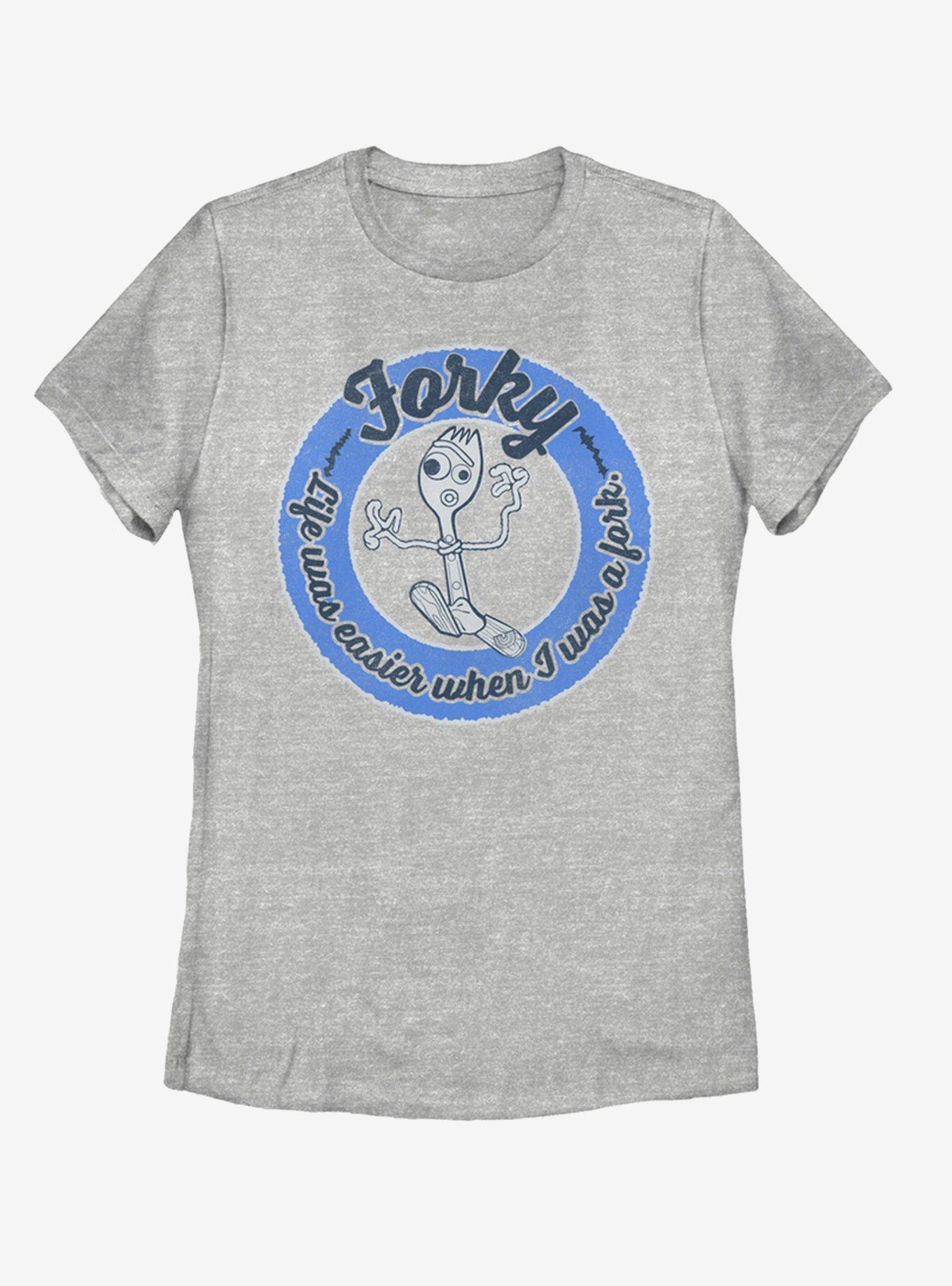 Disney Pixar Toy Story 4 Forky Life Was Easier Womens T-Shirt, ATH HTR, hi-res