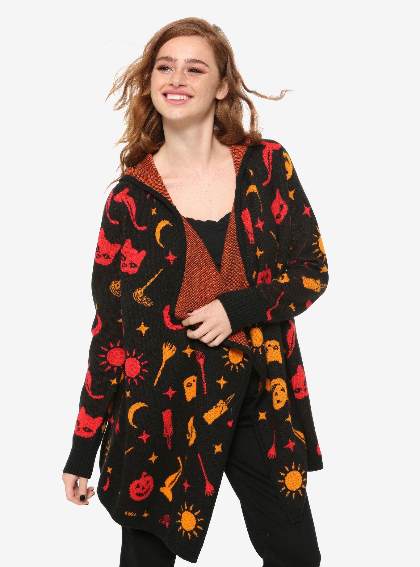 Her Universe Disney Hocus Pocus Dani Hooded Fringe Girls Cardigan