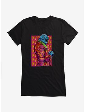 The Invisible Man Lettering Girls T-Shirt, BLACK, hi-res