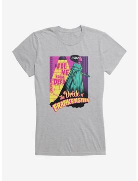 Bride of Frankenstein Made Me From The Dead Girls T-Shirt, HEATHER, hi-res