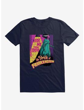 The Bride of Frankenstein Made Me From The Dead T-Shirt, NAVY, hi-res