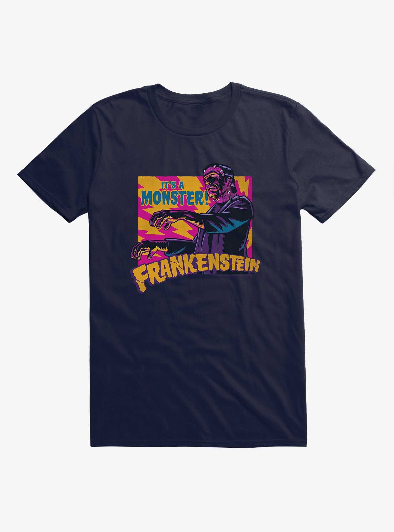 Frankenstein It's A Monster T-Shirt, NAVY, hi-res