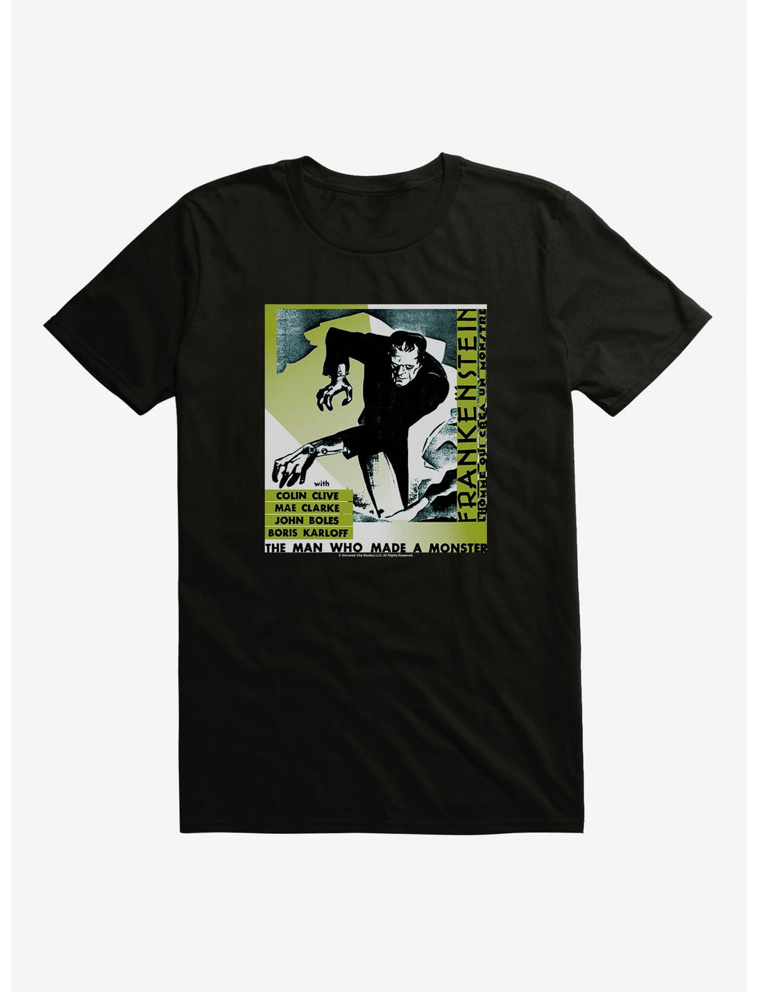 Frankenstein The Man Who Made A Monster T-Shirt, BLACK, hi-res