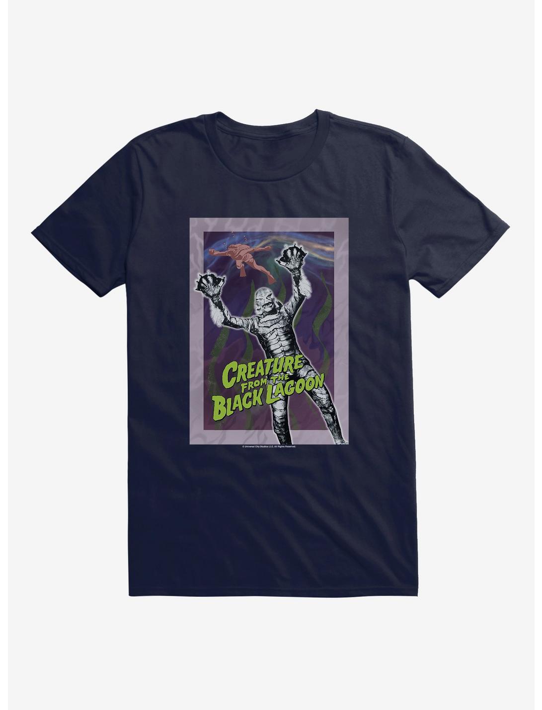 Creature From The Black Lagoon Poster T-Shirt, NAVY, hi-res