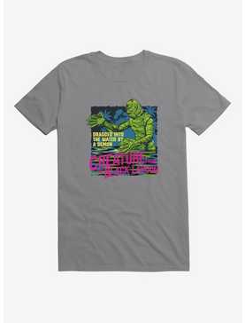 Creature From The Black Lagoon Dragged Into The Water By A Demon T-Shirt, STORM GREY, hi-res
