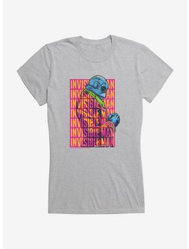 The Invisible Man Lettering Girls T-Shirt, HEATHER, hi-res