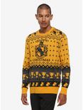 Harry Potter Hufflepuff Ugly Holiday Sweater - BoxLunch Exclusive, YELLOW, hi-res