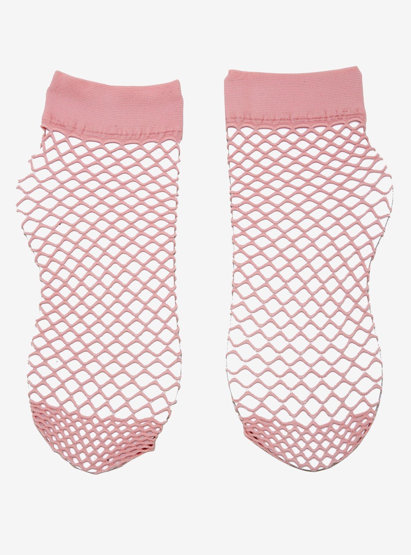 Fishnet Socks, RED, hi-res