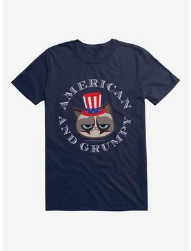 Grumpy Cat American and Grumpy T-Shirt, MIDNIGHT NAVY, hi-res