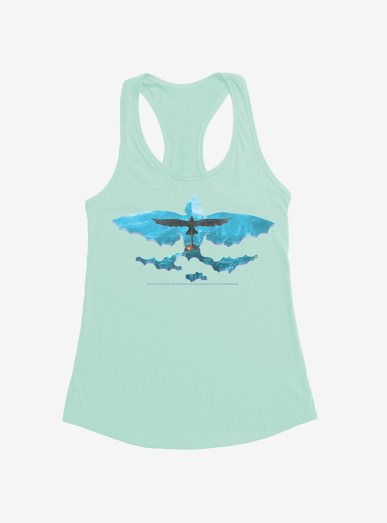 How To Train Your Dragon Flying Dragon Outline Girls Tank, , hi-res