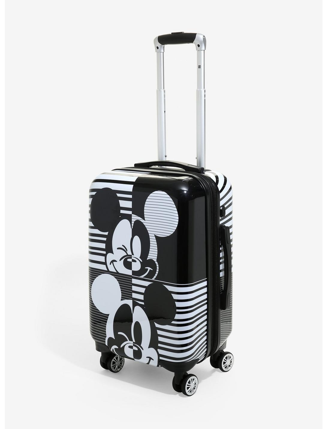 FUL Disney Mickey Mouse Black & White Hard-Sided 21 Inch Carry-On Rolling Luggage, , hi-res