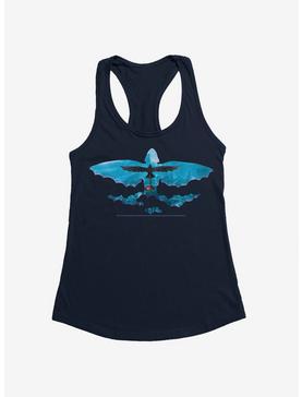 How To Train Your Dragon Flying Dragon Outline Girls Tank, MIDNIGHT NAVY, hi-res