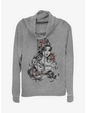 Disney Beauty and the Beast Beaute Flower Cowlneck Long-Sleeve Girls Top, , hi-res