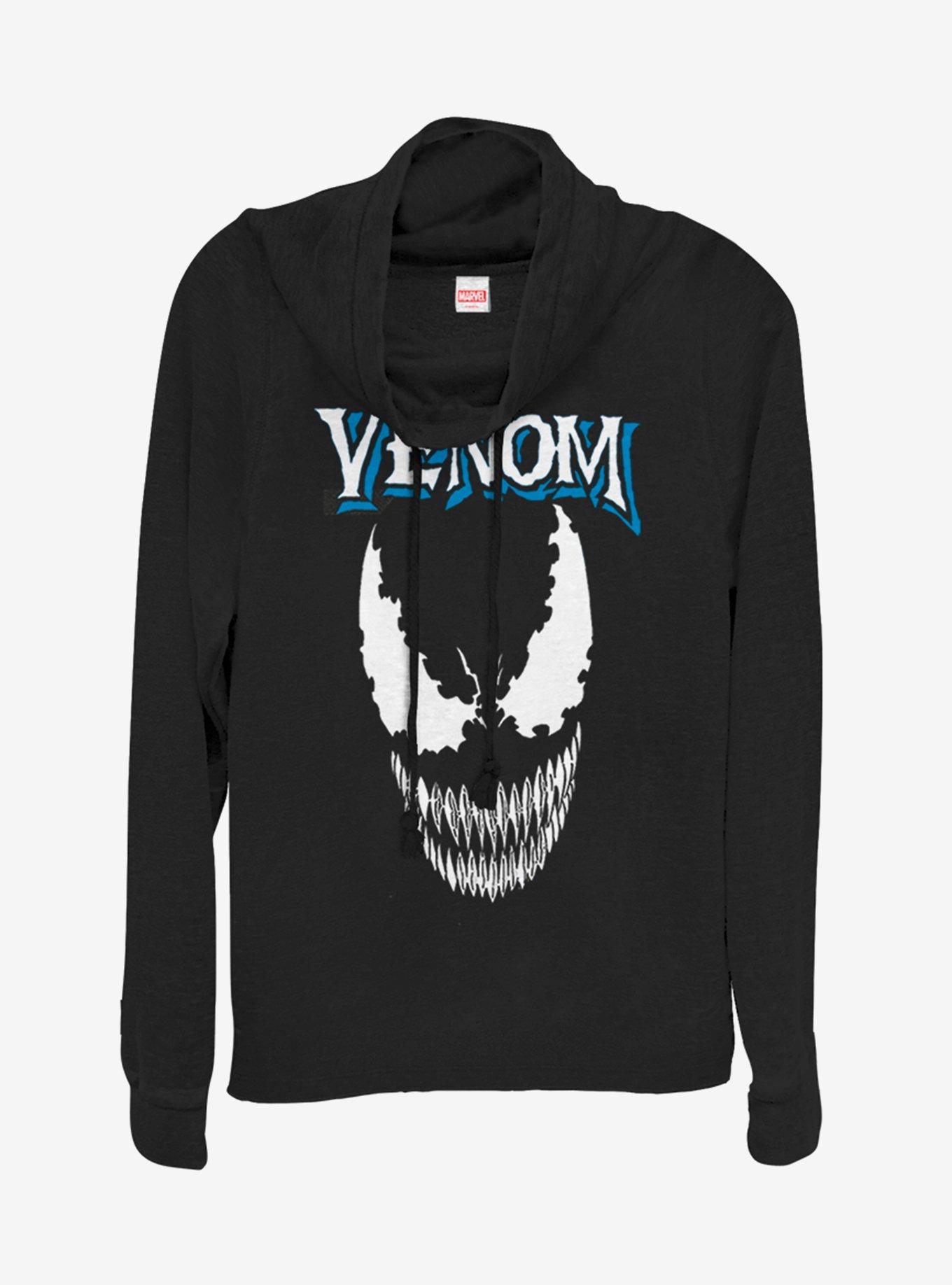 Marvel Venom Crest Cowlneck Long-Sleeve Girls Top