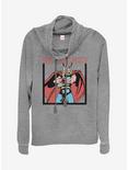 Marvel Thor Be Mighty Cowlneck Long-Sleeve Girls Top, GRAY HTR, hi-res