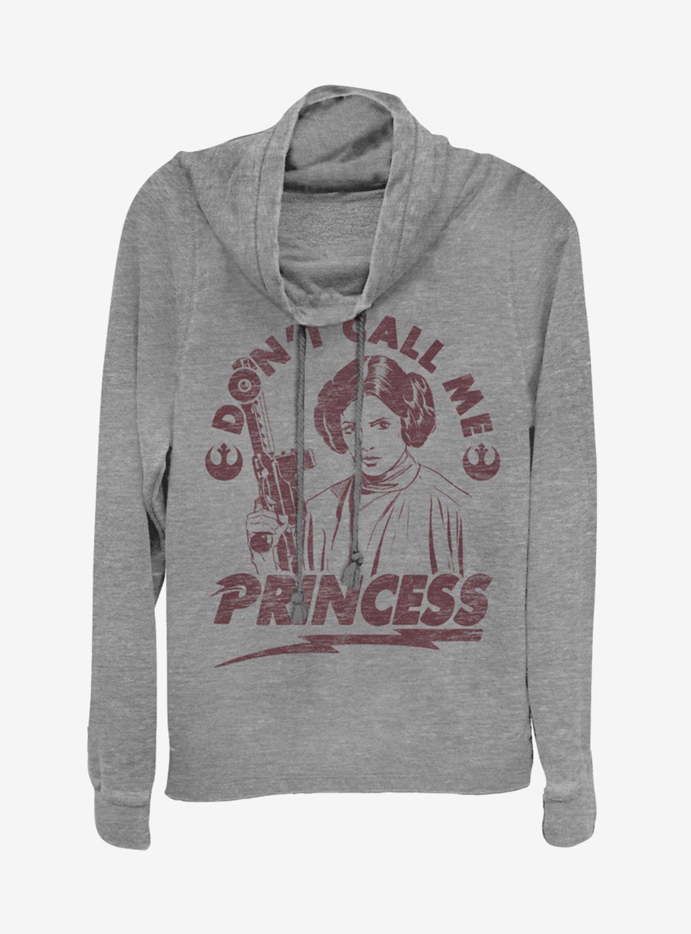 Star Wars Tough Cowlneck Long-Sleeve Girls Top, GRAY HTR, hi-res