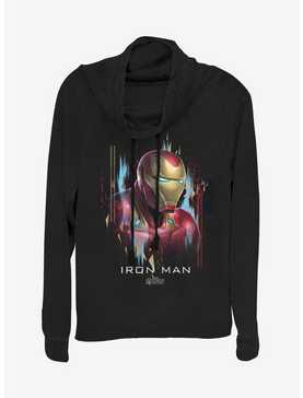 Marvel Avengers: Endgame Iron Man Portrait Cowlneck Long-Sleeve Girls Top, , hi-res