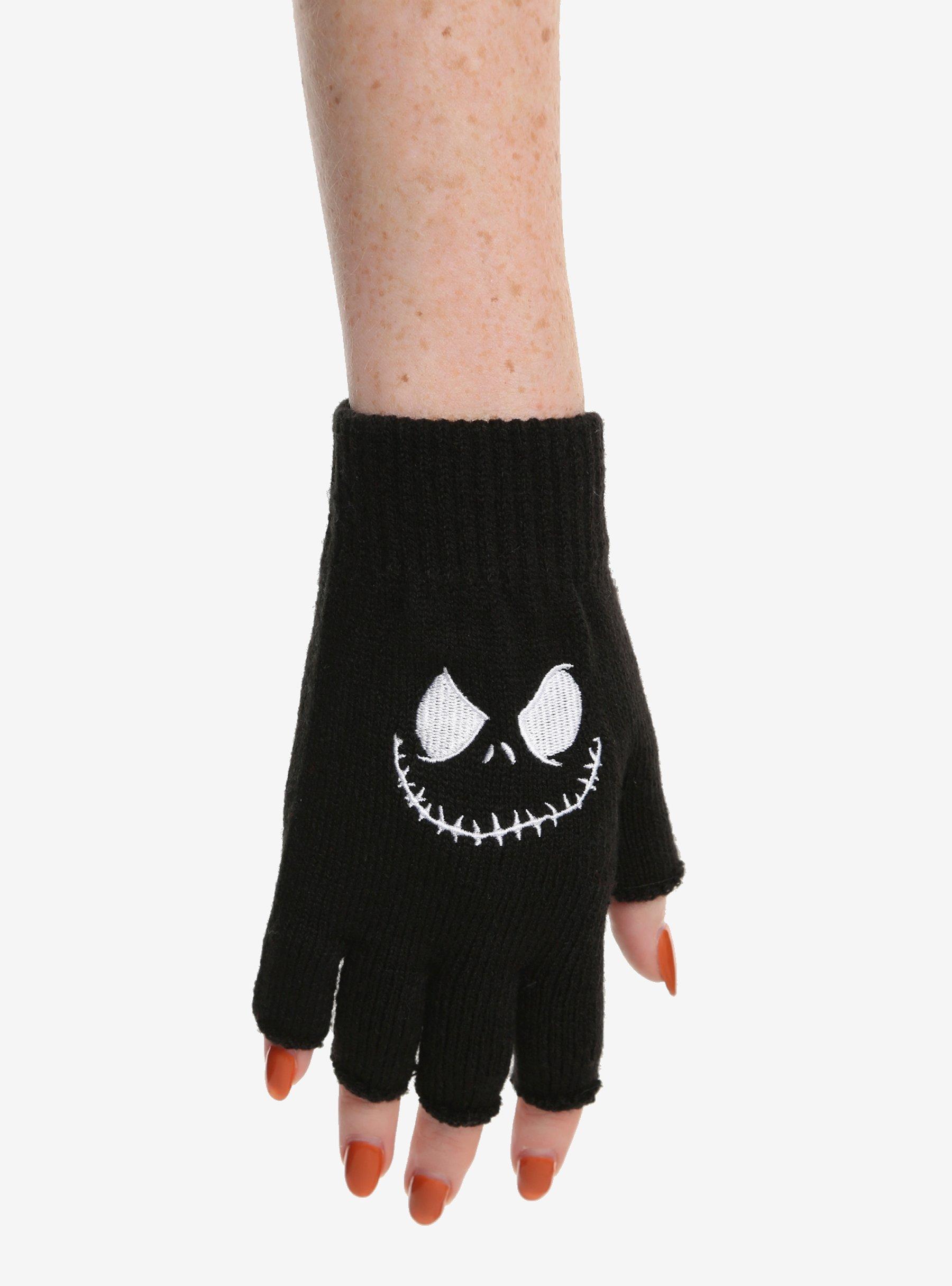 The Nightmare Before Christmas Jack Skellington Fingerless Gloves, , hi-res