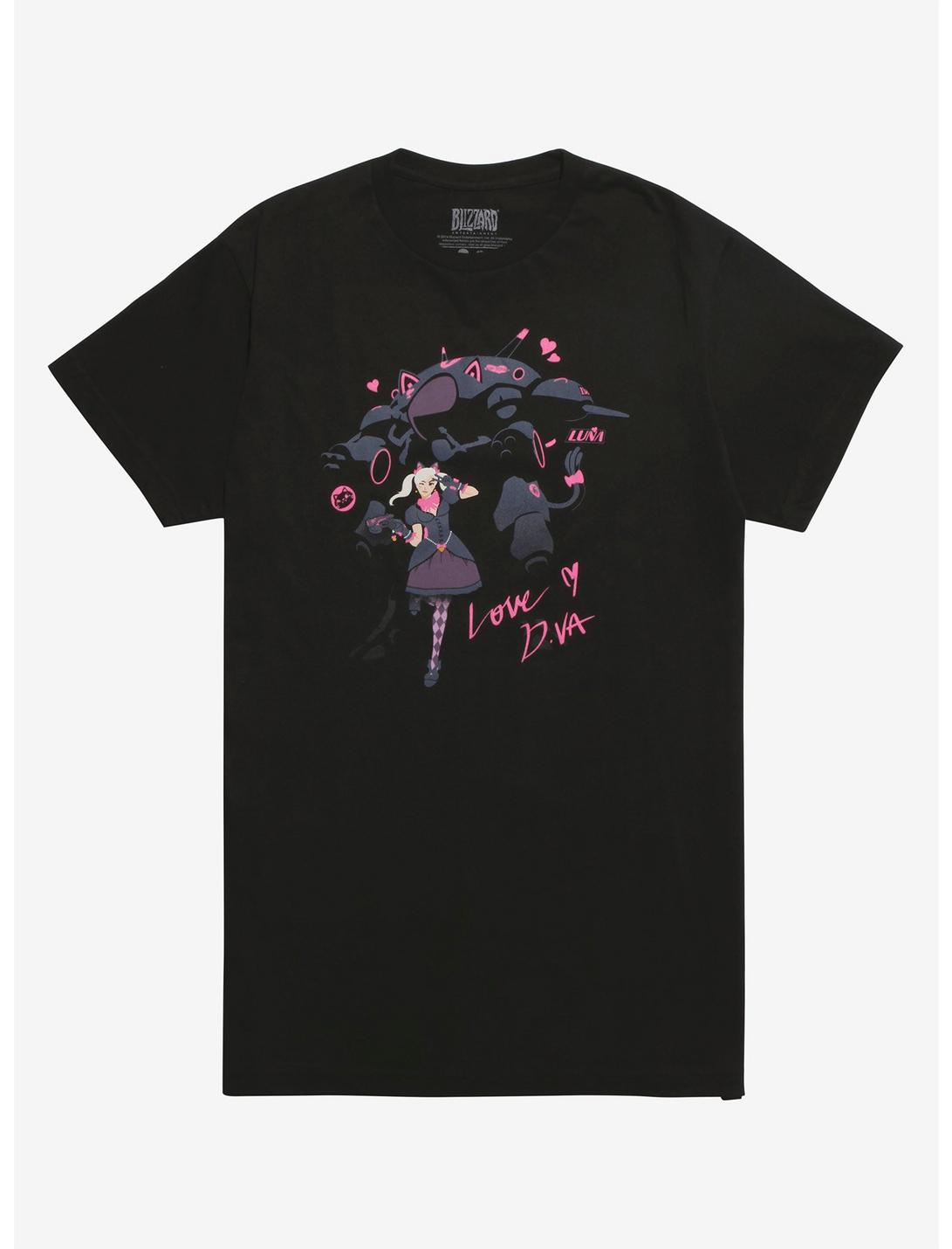 Overwatch D.Va Black Cat T-Shirt, PINK, hi-res