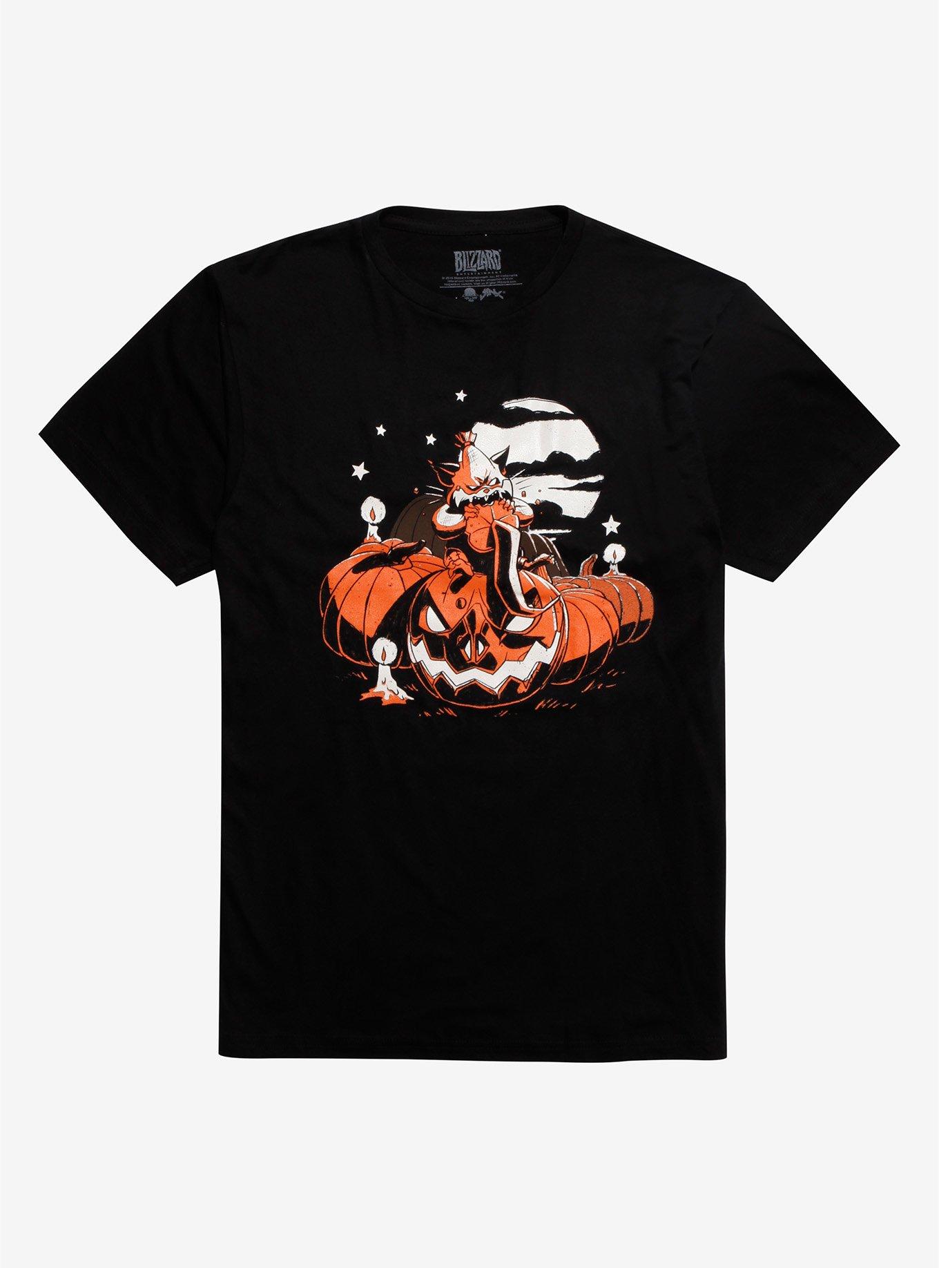 Overwatch Wrecking Ball Jack-O'-Lantern T-Shirt, ORANGE, hi-res