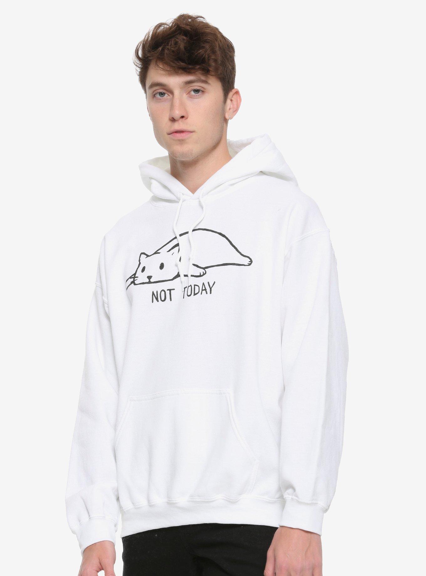 Cat not today hoodie on sale