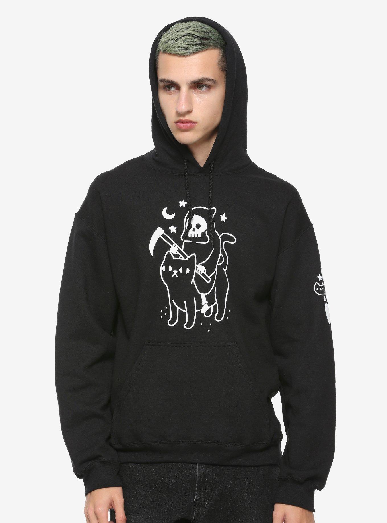 Death Rides A Black Cat Hoodie