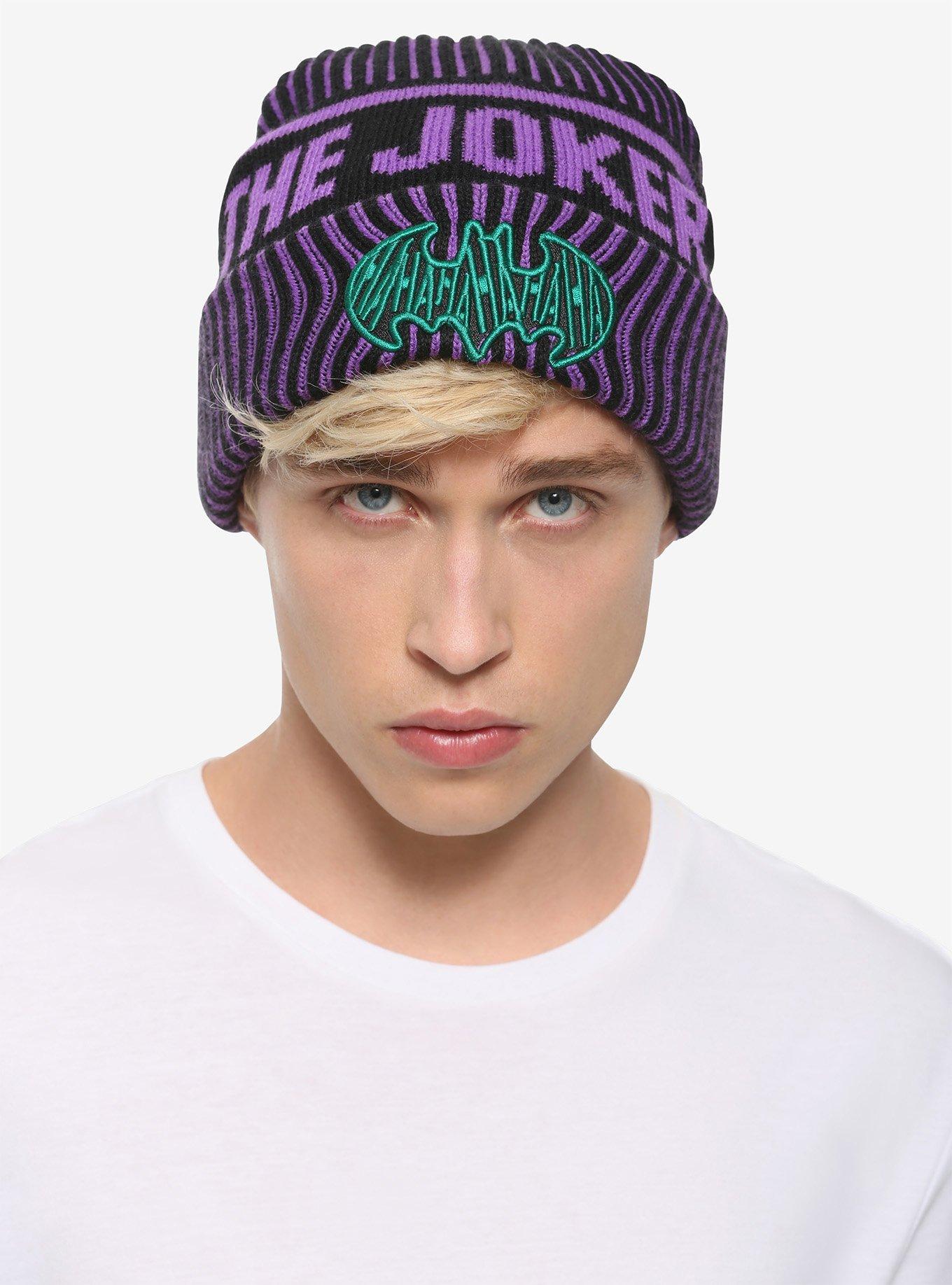 DC Comics The Joker Striped Watchman Beanie, , hi-res