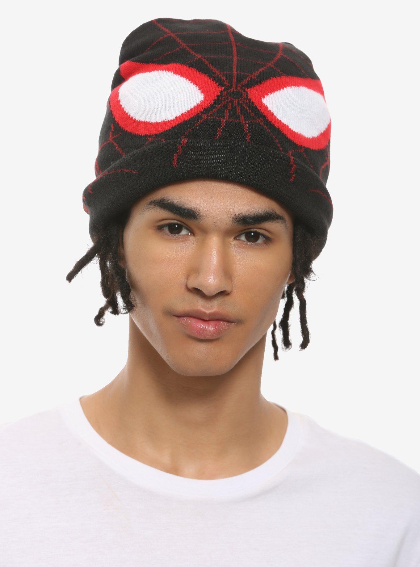 Marvel Spider-Man: Into The Spider-Verse Miles Morales Mask Beanie, , hi-res