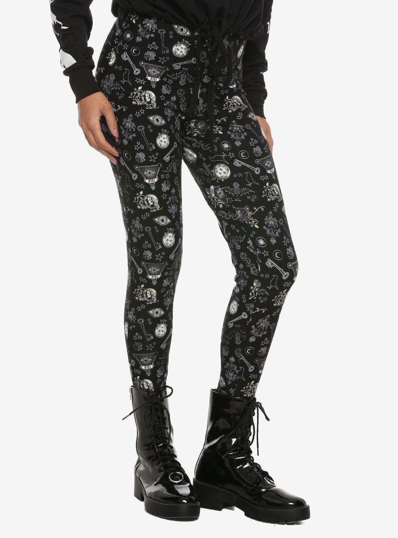 Her Universe Disney The Haunted Mansion Glow-In-The-Dark Icon Leggings, MULTI, hi-res