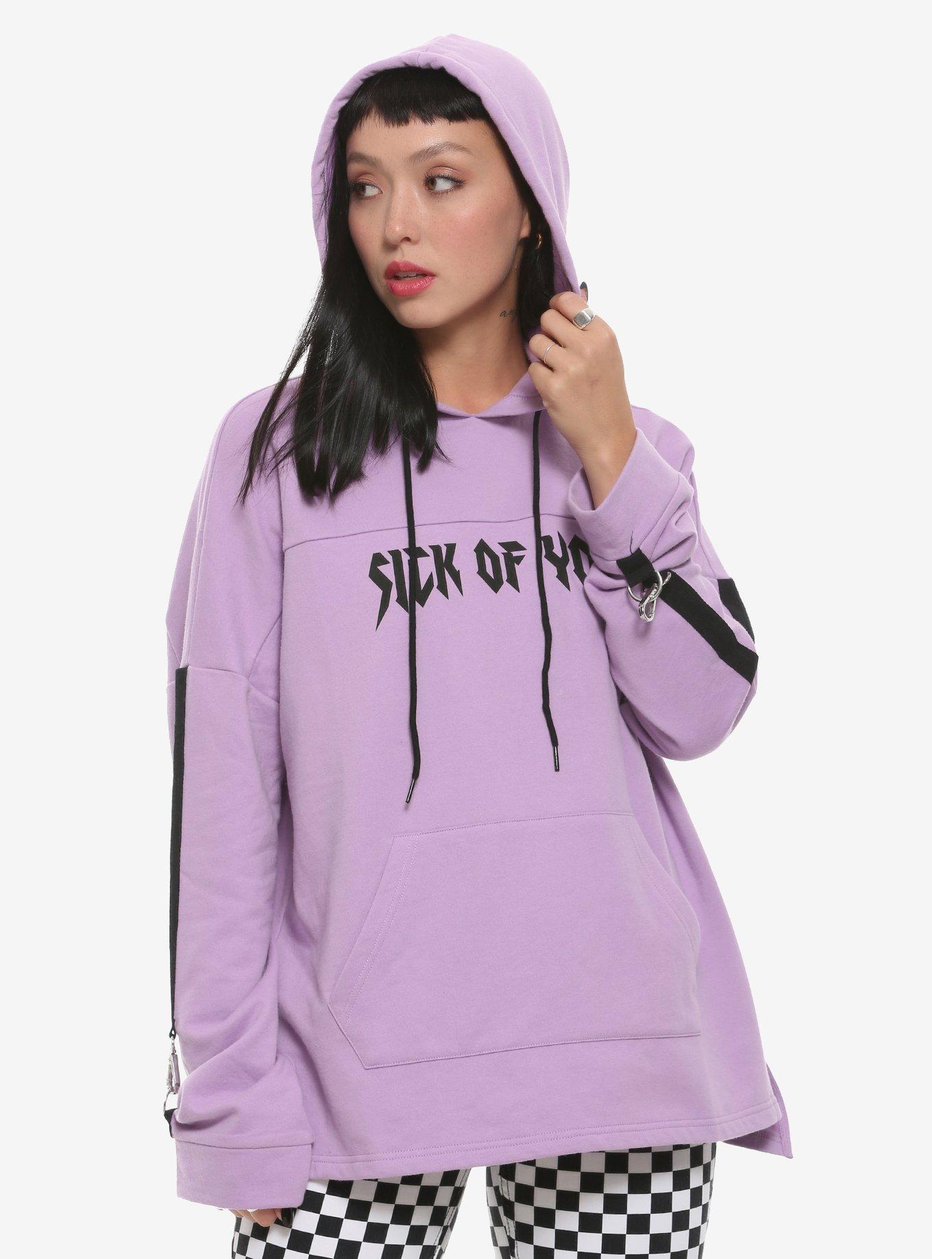 Sick Of You Girls Hoodie, BLACK, hi-res