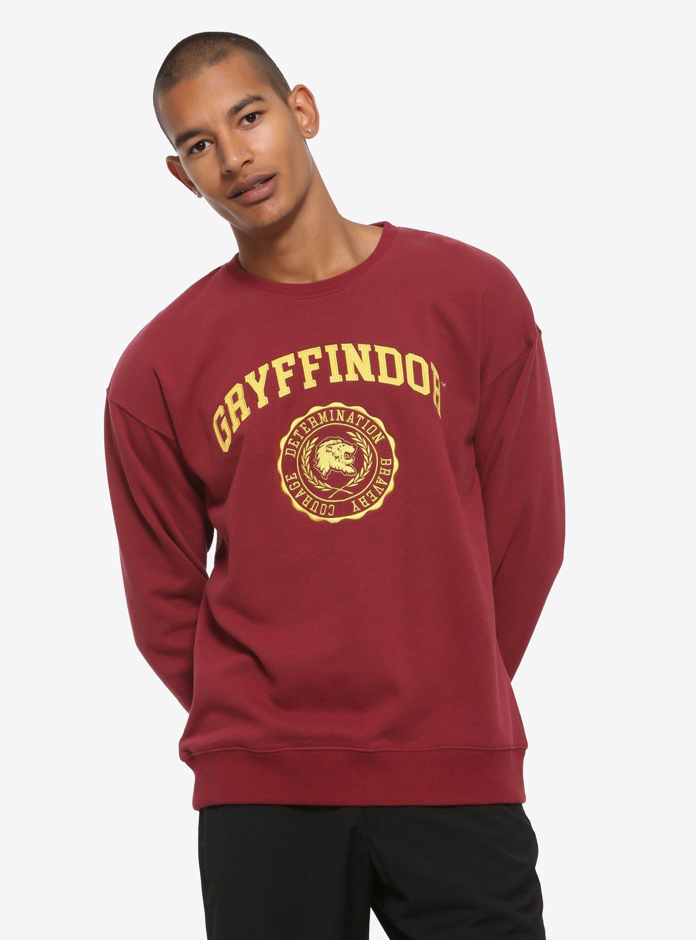 Harry Potter Gryffindor Seal Crewneck - BoxLunch Exclusive, RED, hi-res