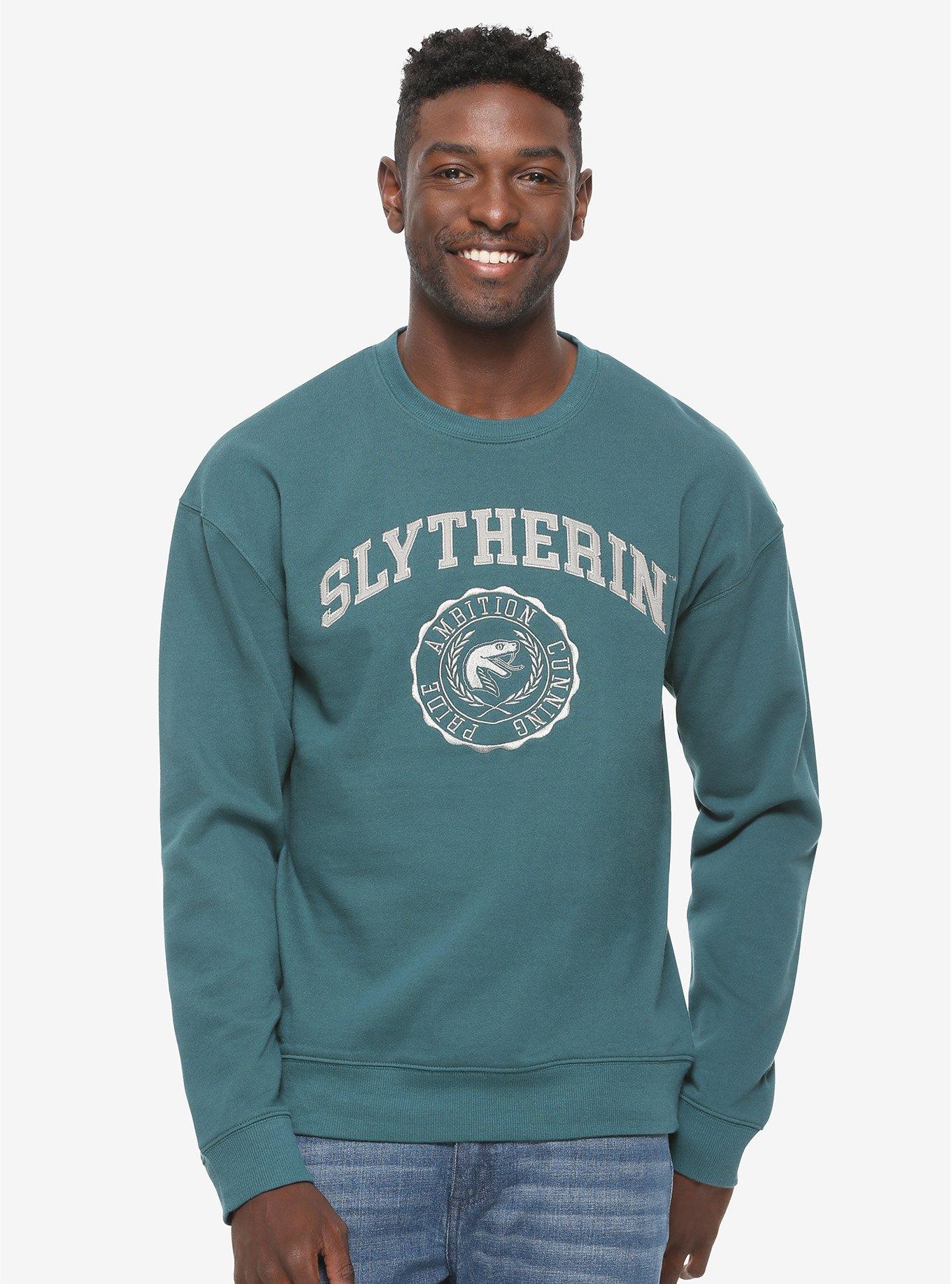 Harry Potter Slytherin Seal Crewneck - BoxLunch Exclusive, GREEN, hi-res
