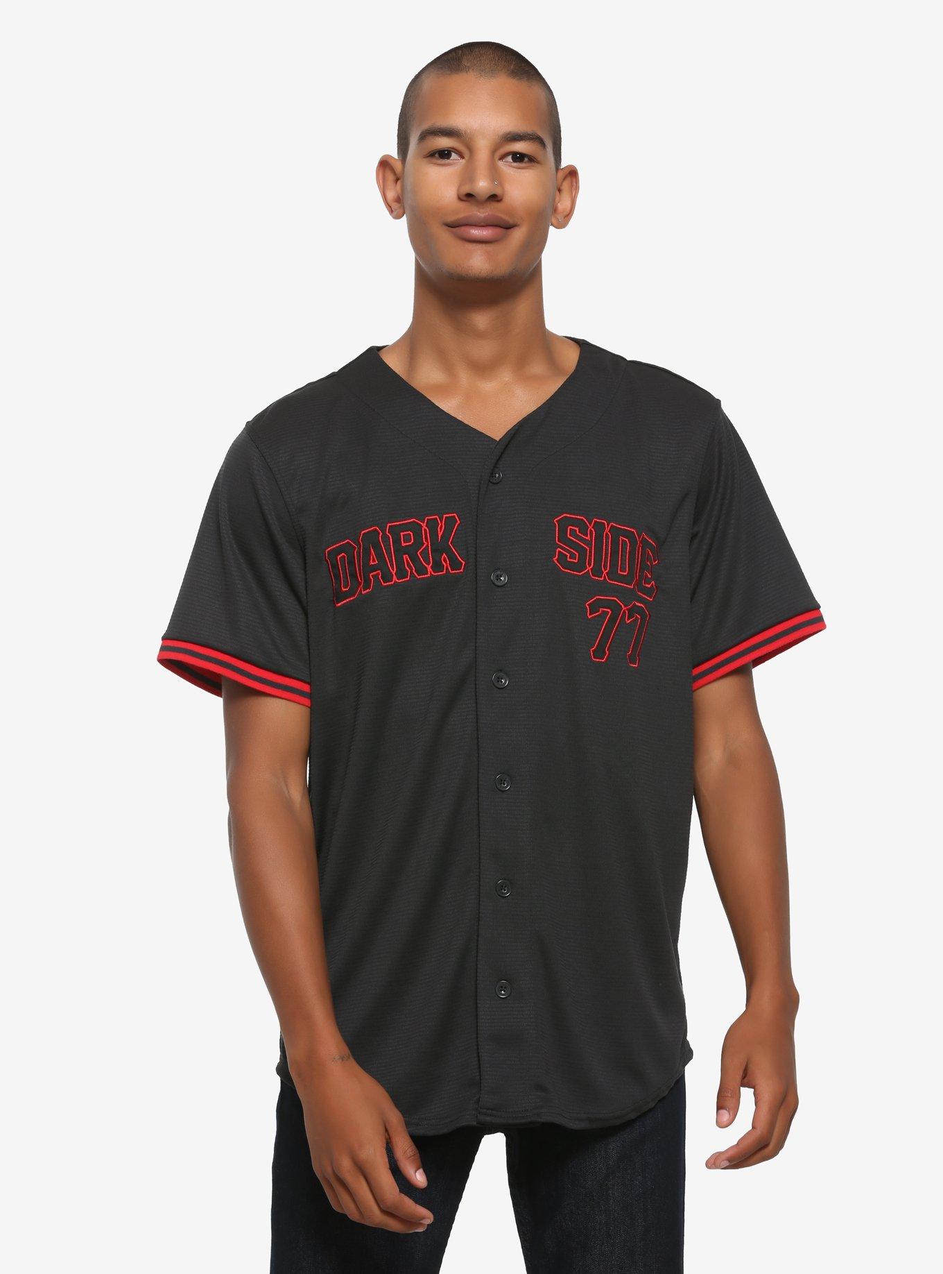 Dark Side Empire Full-Button Baseball Fan Jersey (Red) Adult Small