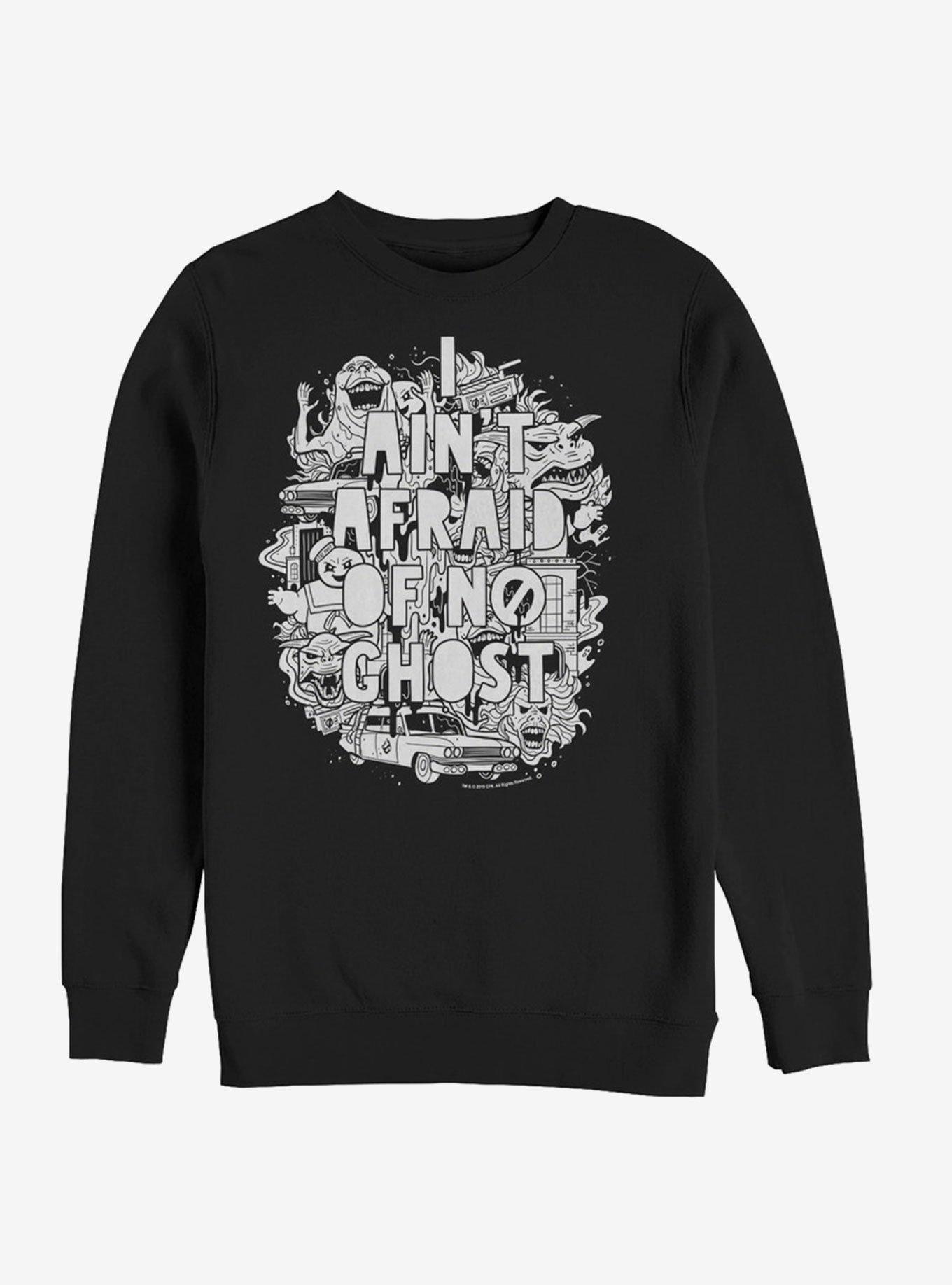 Ghostbusters Ain't Afraid Sweatshirt, BLACK, hi-res