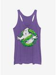 Ghostbusters Ghost Logo Green Slime Girls Tank, PUR HTR, hi-res