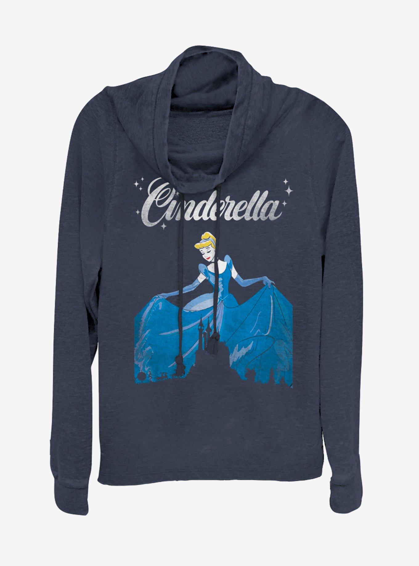 Disney Princess Dancing Cinderella Cowlneck Long-Sleeve Womens Top