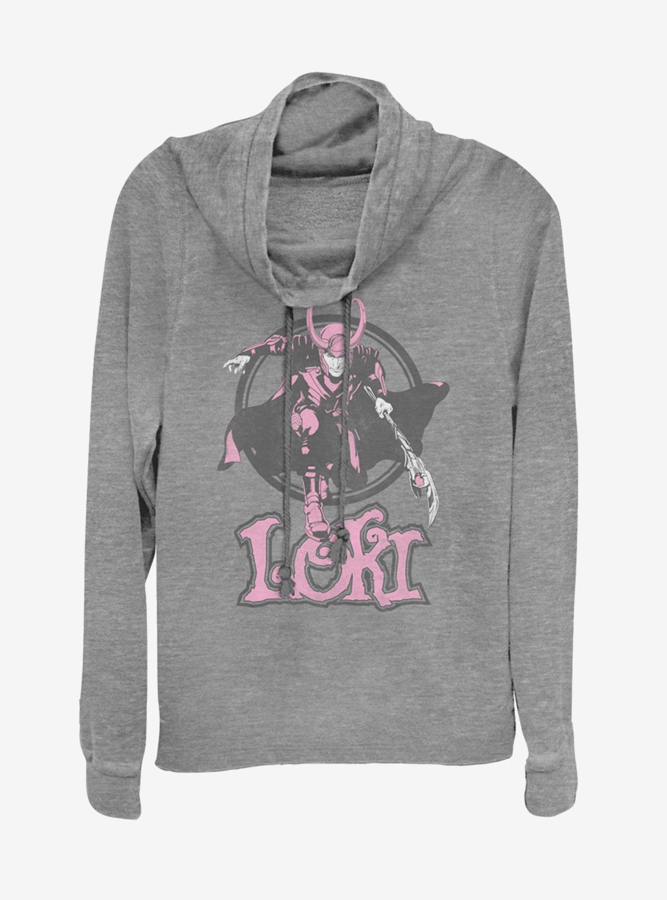 Marvel Loki Pretty In Pink Cowlneck Long-Sleeve Womens Top, , hi-res