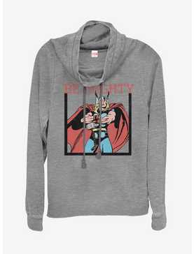 Marvel Thor Be Mighty Cowlneck Long-Sleeve Womens Top, , hi-res