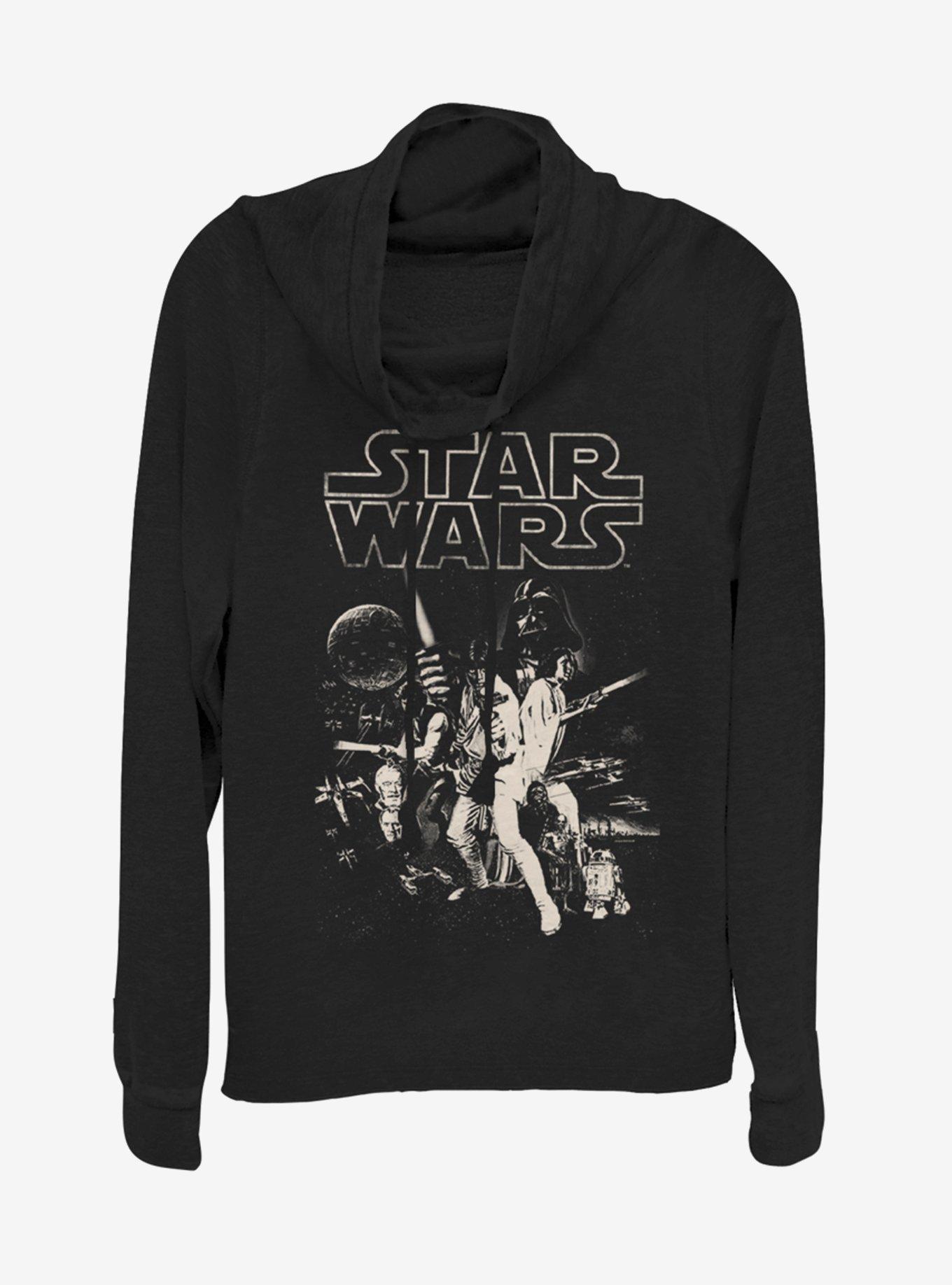 Star Wars Poster Cowlneck Long-Sleeve Womens Top, , hi-res