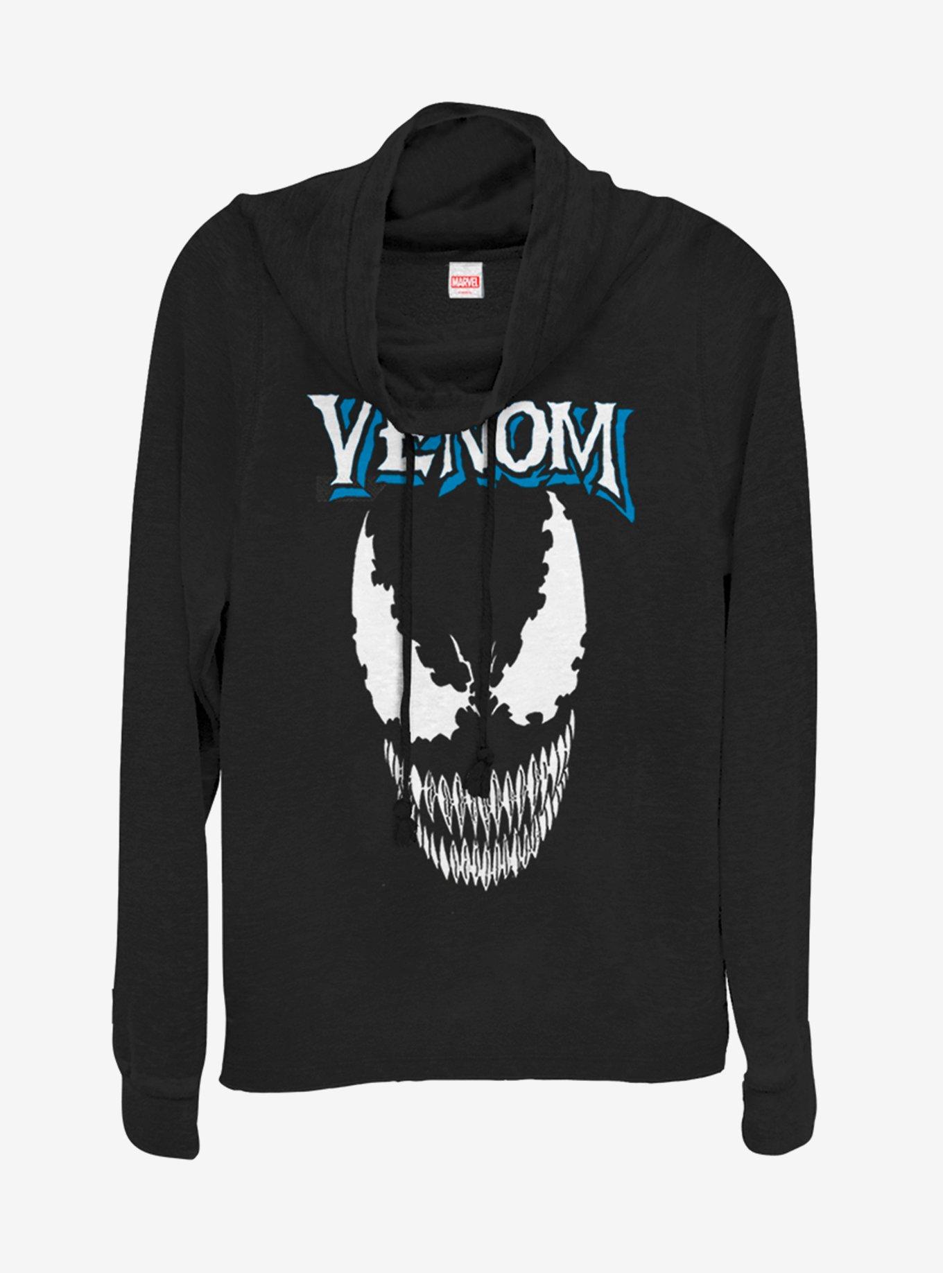 Marvel Venom Crest Cowlneck Long-Sleeve Womens Top, , hi-res