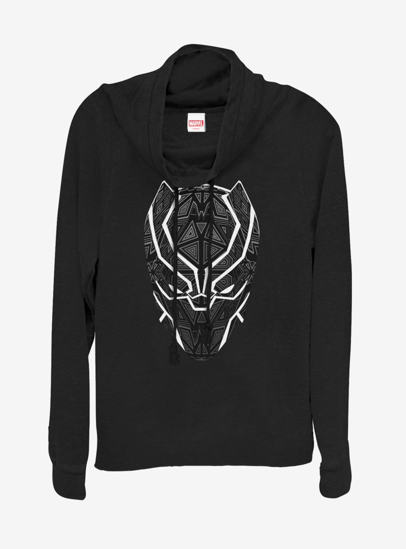 Marvel Black Panther Tribal Tats Cowlneck Long-Sleeve Womens Top, , hi-res