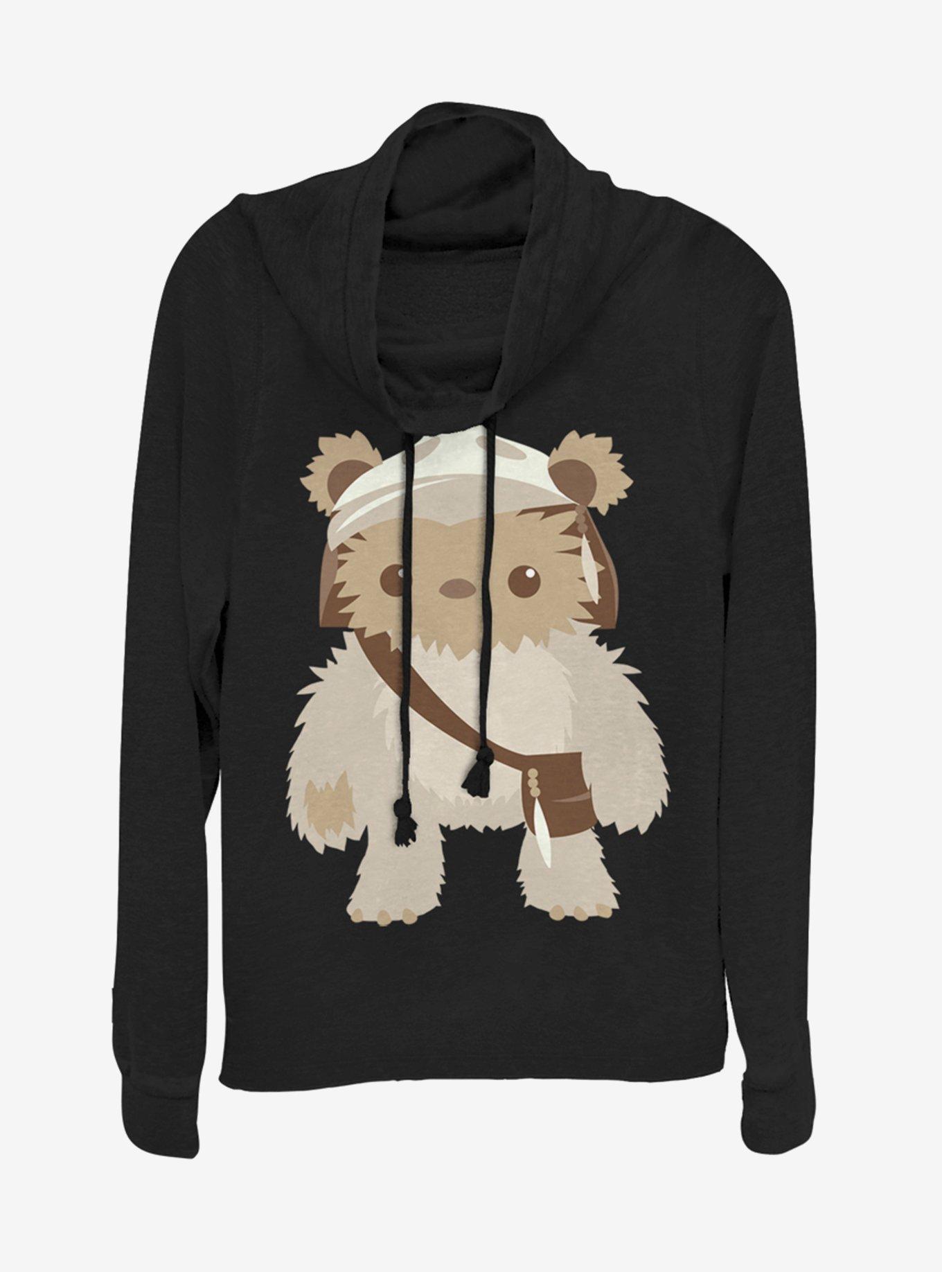Lucasfilm Star Wars Ewok Cutie Cowlneck Long-Sleeve Womens Top, , hi-res