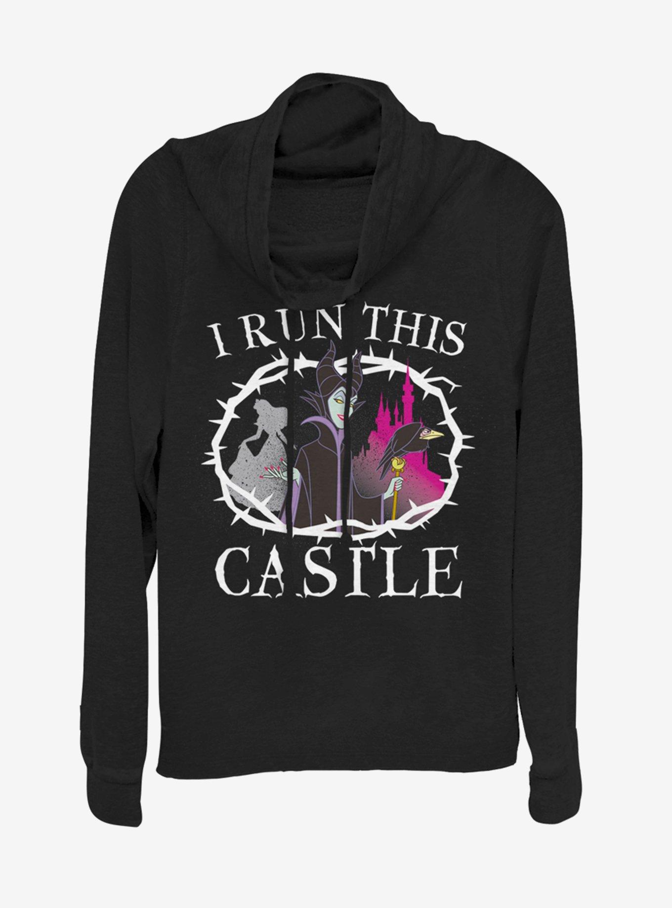 Disney Princess I Run This Castle Cowlneck Long-Sleeve Womens Top, , hi-res